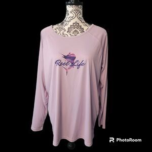 Reel Life Long Sleeve Rash Guard Sun Protection Shirt XXL NWT MSRP $40